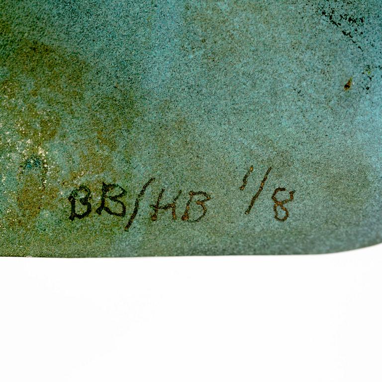 Barbro Bäckström, skulptur patinerad brons signerad daterad och numrerad  1992 BB/HB 1/8.