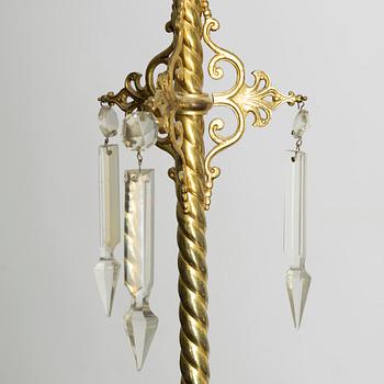 A Swedish 'Oscarian' chandelier, second half of the 19th Century.
