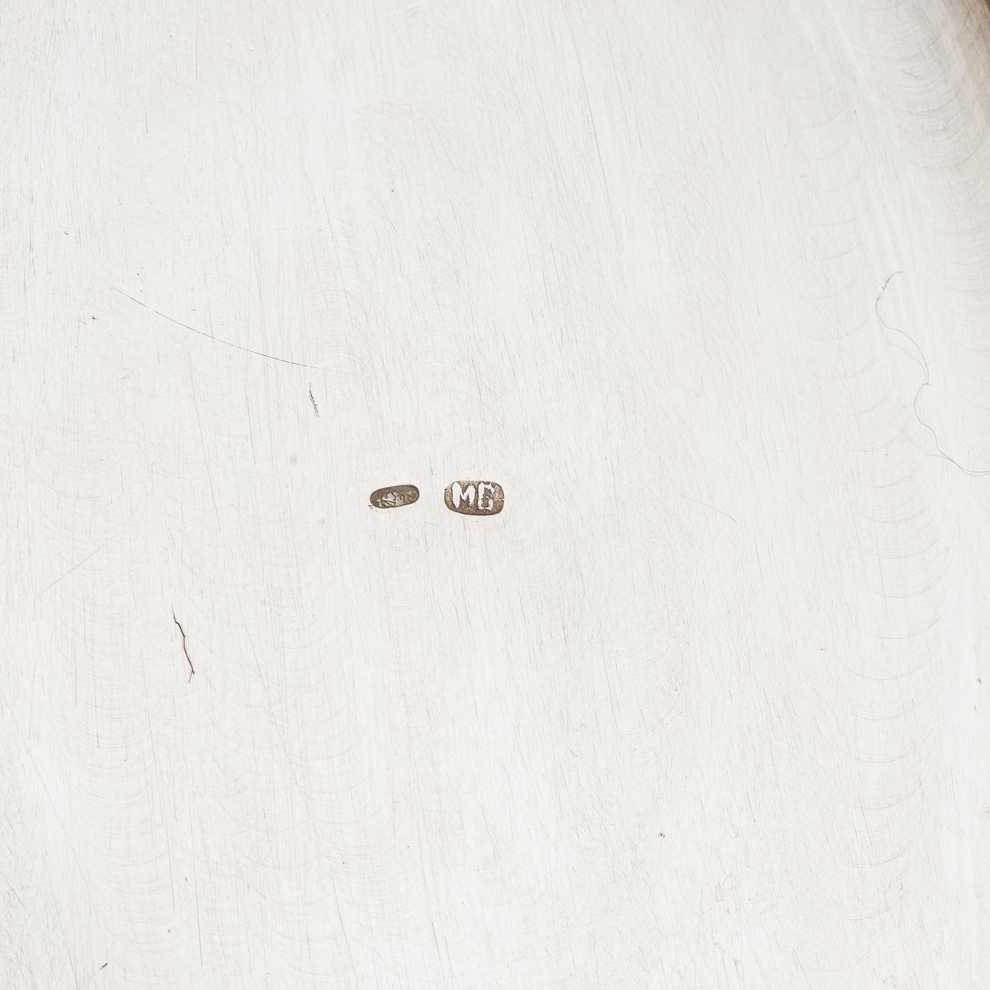 A Russian early 20th century parcel-gilt silver basket, unidentified makers mark, Moscow 1899-1908.