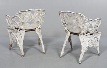 TRÄDGÅRDSSTOLAR, ett par, 1900-tal.
