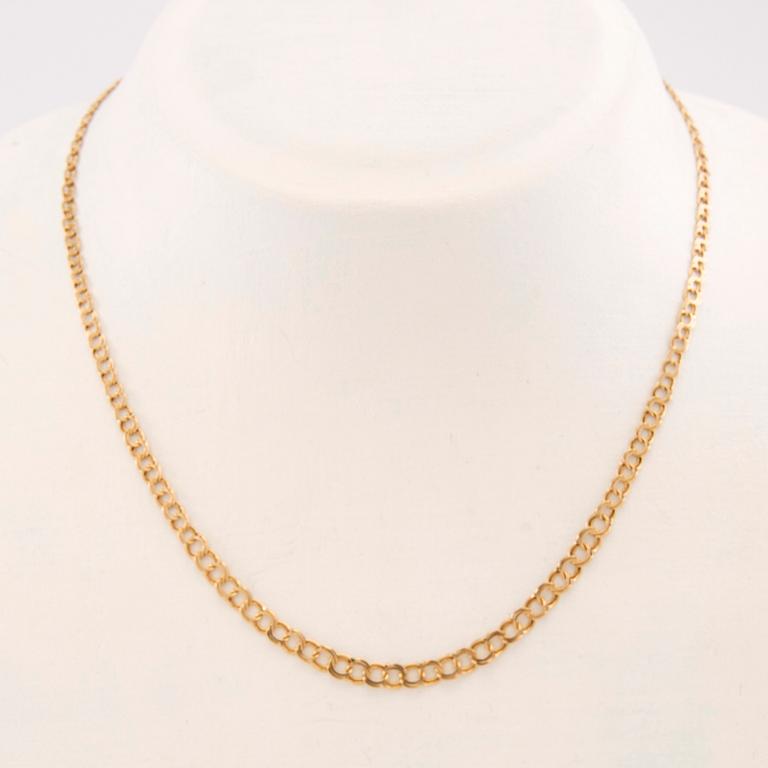 Necklace with a graduated Bismarck link, 18K gold, Sture Viberg Avesta 1963.