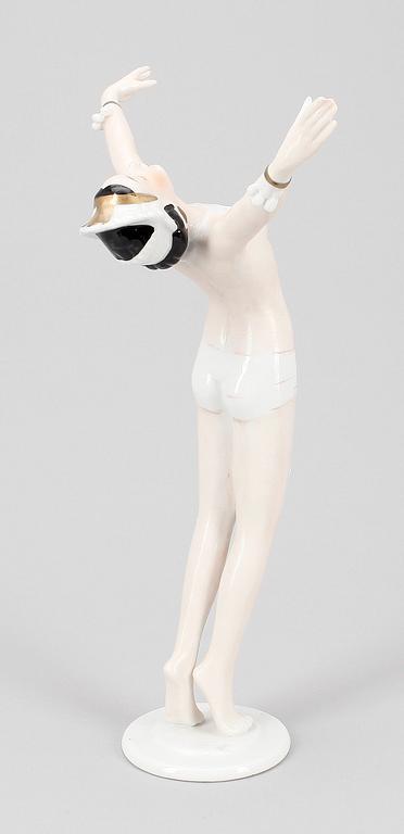 FIGURIN, porslin, art deco, Wien.