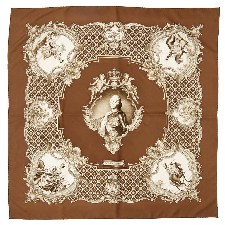 HERMÈS, a silk scarf, "Louis XV".