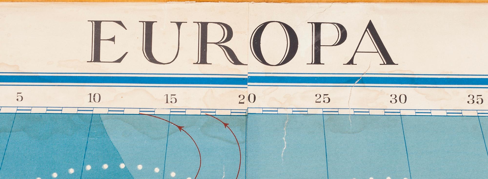 SKOLKARTA, "Europa", 1900-talets andra hälft.