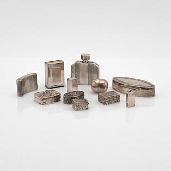 Parti, silver, 11 delar, bl.a. Elon Arenhill, Stockholm, 1960.