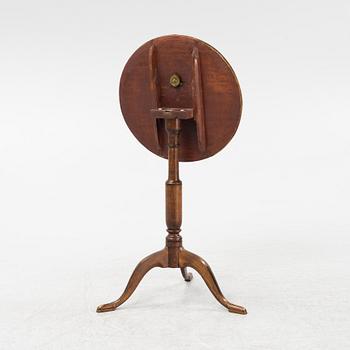 A root veneered side table, 19th Century.