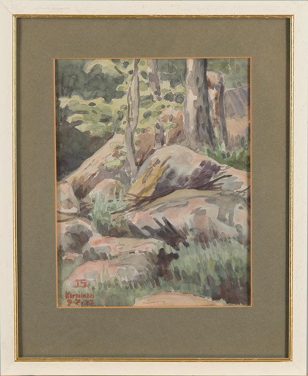 TOIVO SALERVO, akvarell, signerad och daterad Korpilahti 9.7.22.