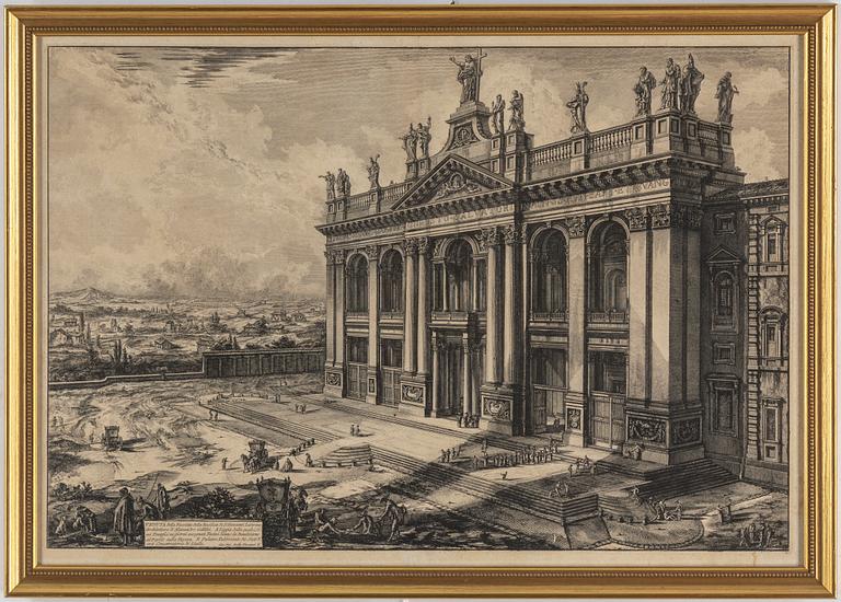 GIOVANNI BATTISTA PIRANESI, after, etchings, 2. 19th Century.