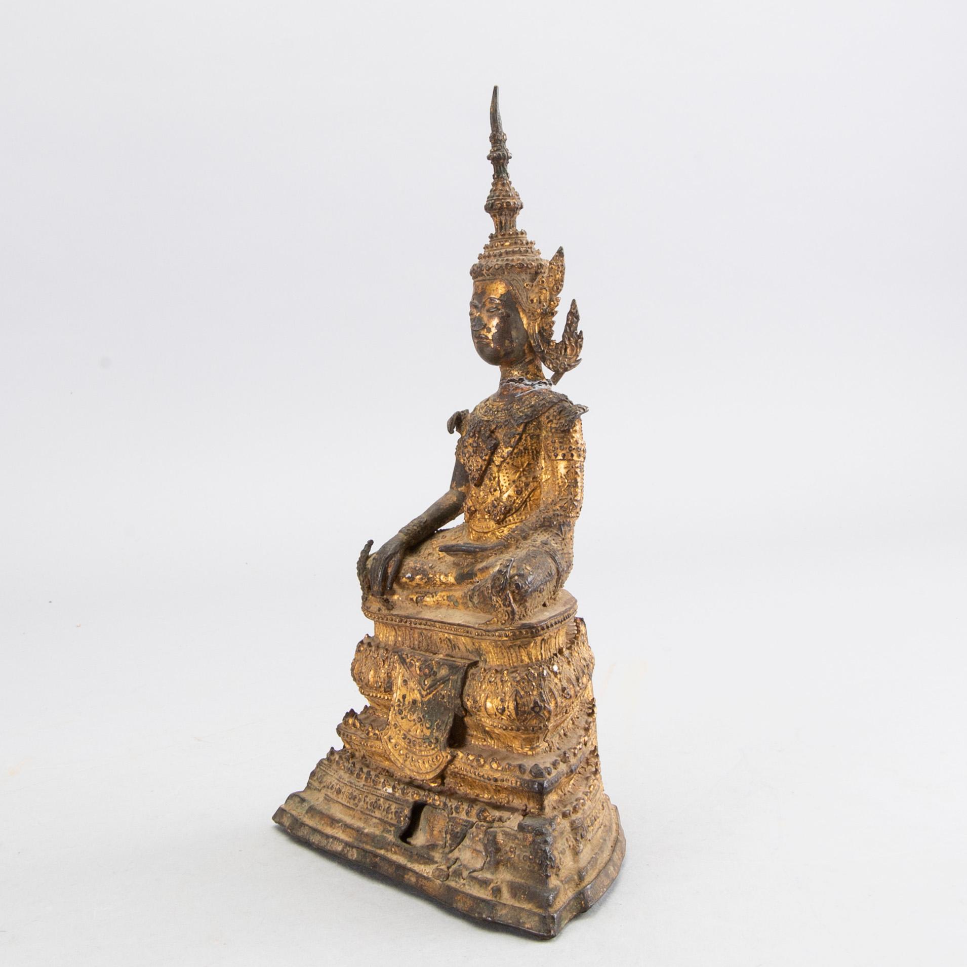 BUDDHA, brons. Thailand, Bangkok, omkring 1900.