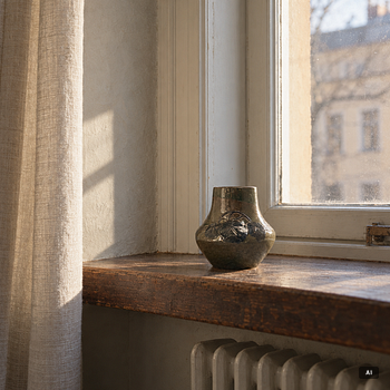Hilma Persson-Hjelm, Vase, glazed earthenware, made in the artist’s own studio, Arvika, 1912, Art Nouveau. No. 1937.