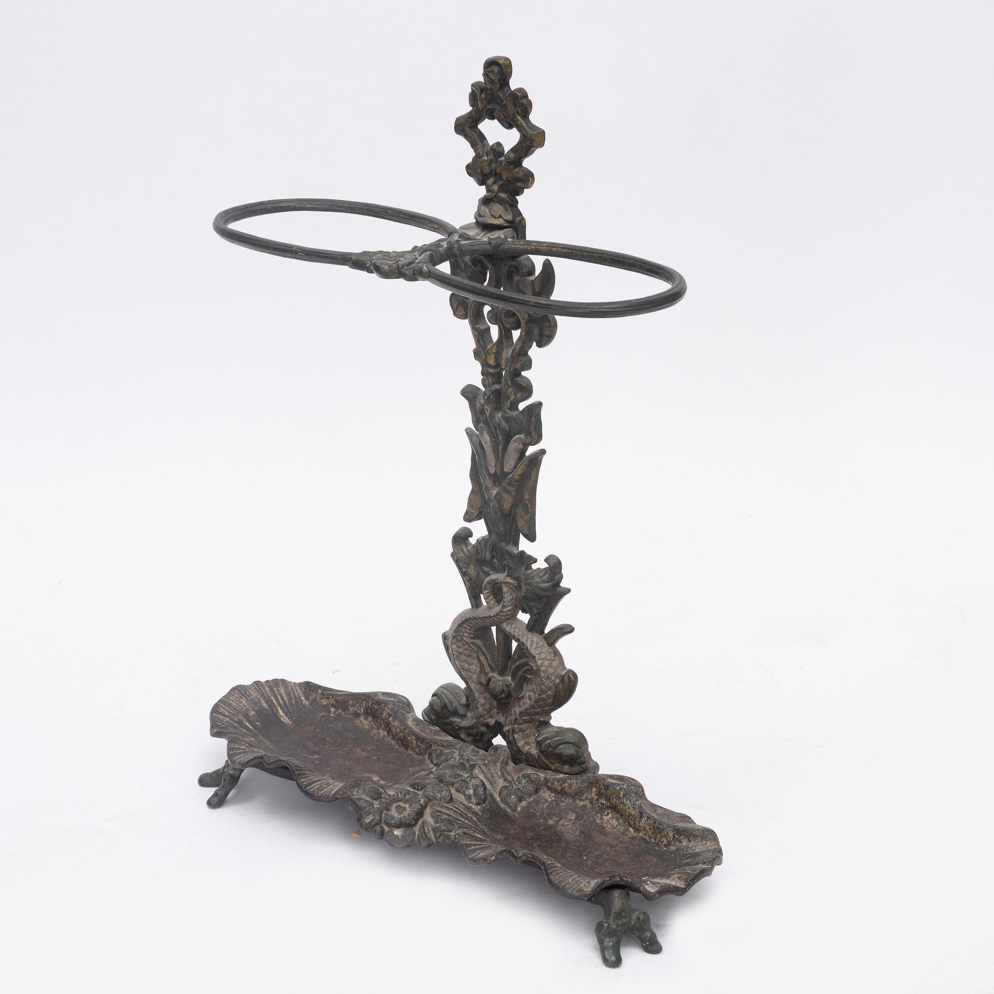 A umbrella stand, circa 1900.
