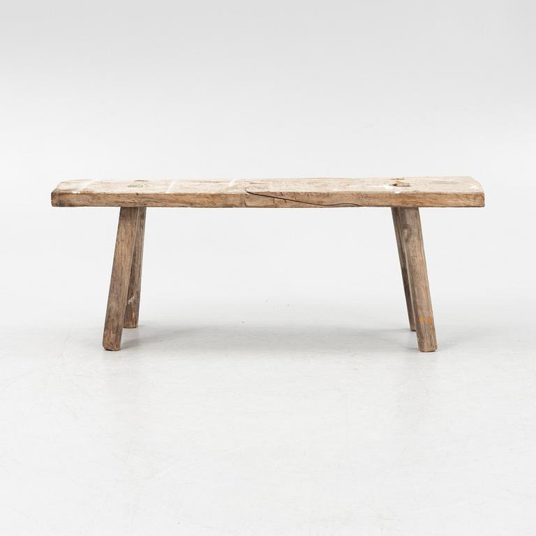 A pine bench, 19th/20th Century.