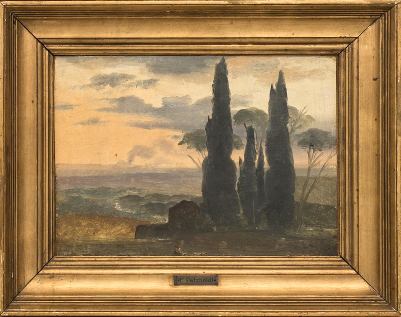 FREDERIK ERNST PETZHOLDT, oil on canvas, attributed to.