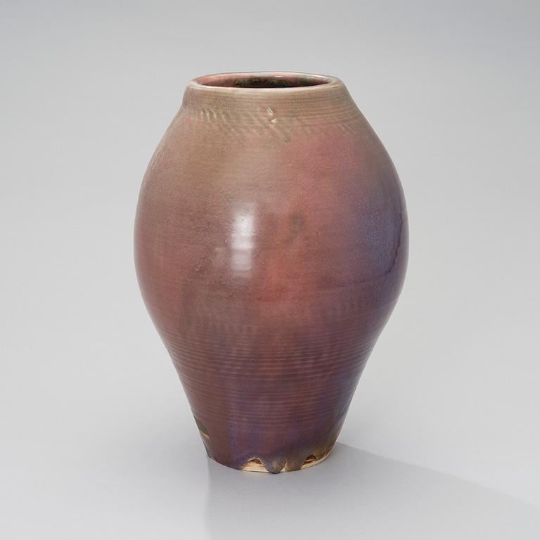 TOINI MUONA, A CERAMIC VASE. Signed TM.