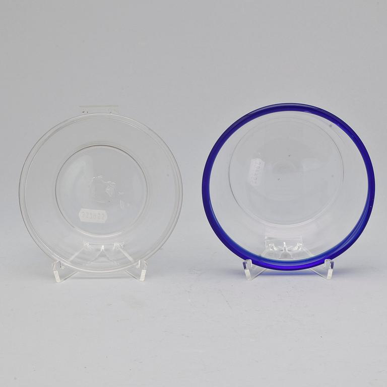 FILBUNKSSKÅLAR, 12 delar, glas, troligen Bergdala glasbruk, 1900-tal.