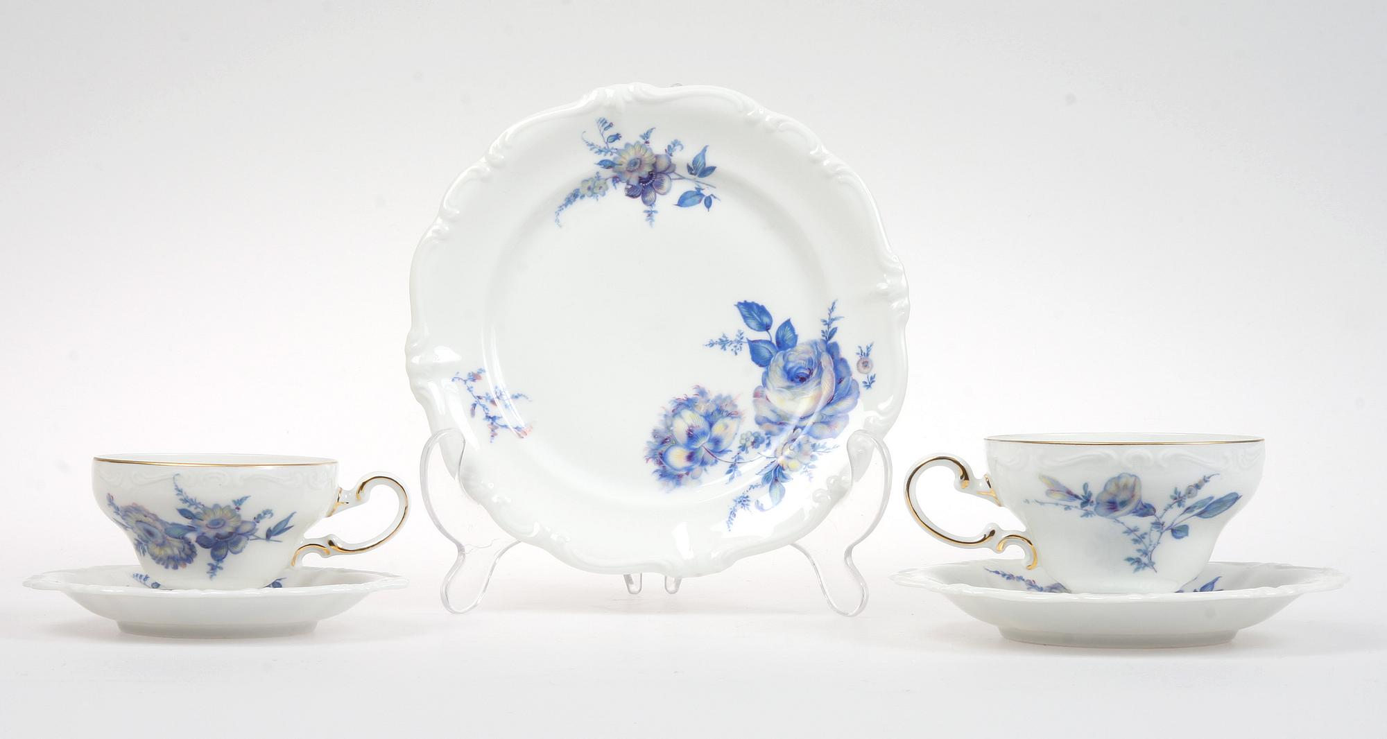 TE- och KAFFESERVIS, 38 delar, porslin,"Pompadour", Rosenthal.