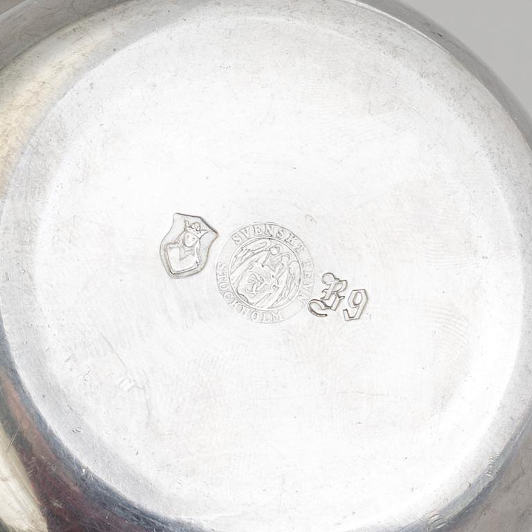 FIRMA SVENSKT TENN, four pieces, pewter, 1940s/1950s.