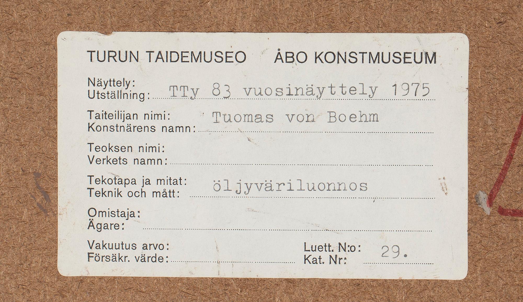 Tuomas von Boehm, 'Face'.