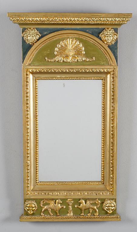 SPEGEL, empire, Erik Gustaf Silfvernagel (f 1795-d 1829), Hudiksvalls Hallstämpel.