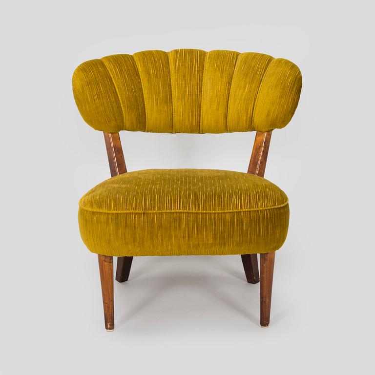 Lisa Johansson-Pape, nojatuoli, "Käsityötuoli", valmistaja Oy Stockmann Ab, Keravan puusepäntehdas 1940-luku.