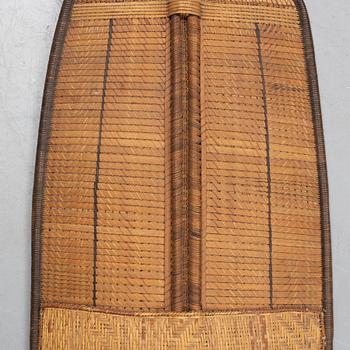 A rattan shield, Mongo-Ngandu, DRC, early 20th Century.