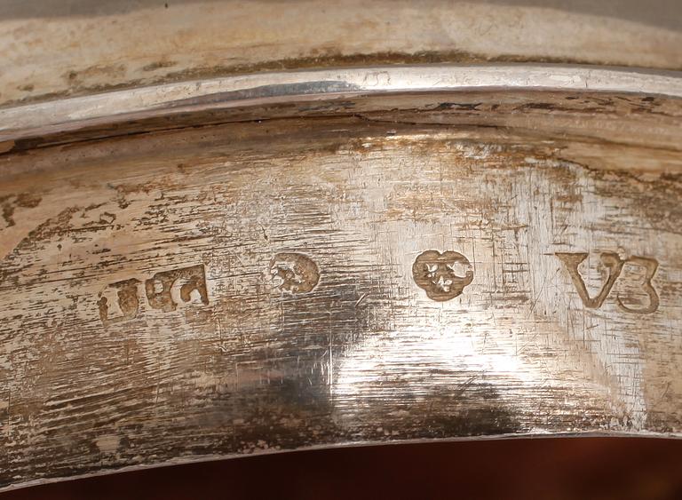 KAFFEKANNA, silver, Johan Petter Grönvall, Stockholm, 1827, vikt 693.