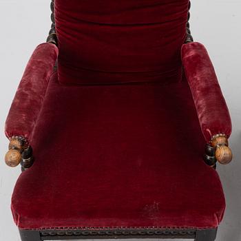 Armchairs, a pair, so-called “Bobbin Chair”, 19th century.