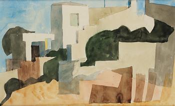 Philip von Schantz, watercolor, executed 1950, certified verso.