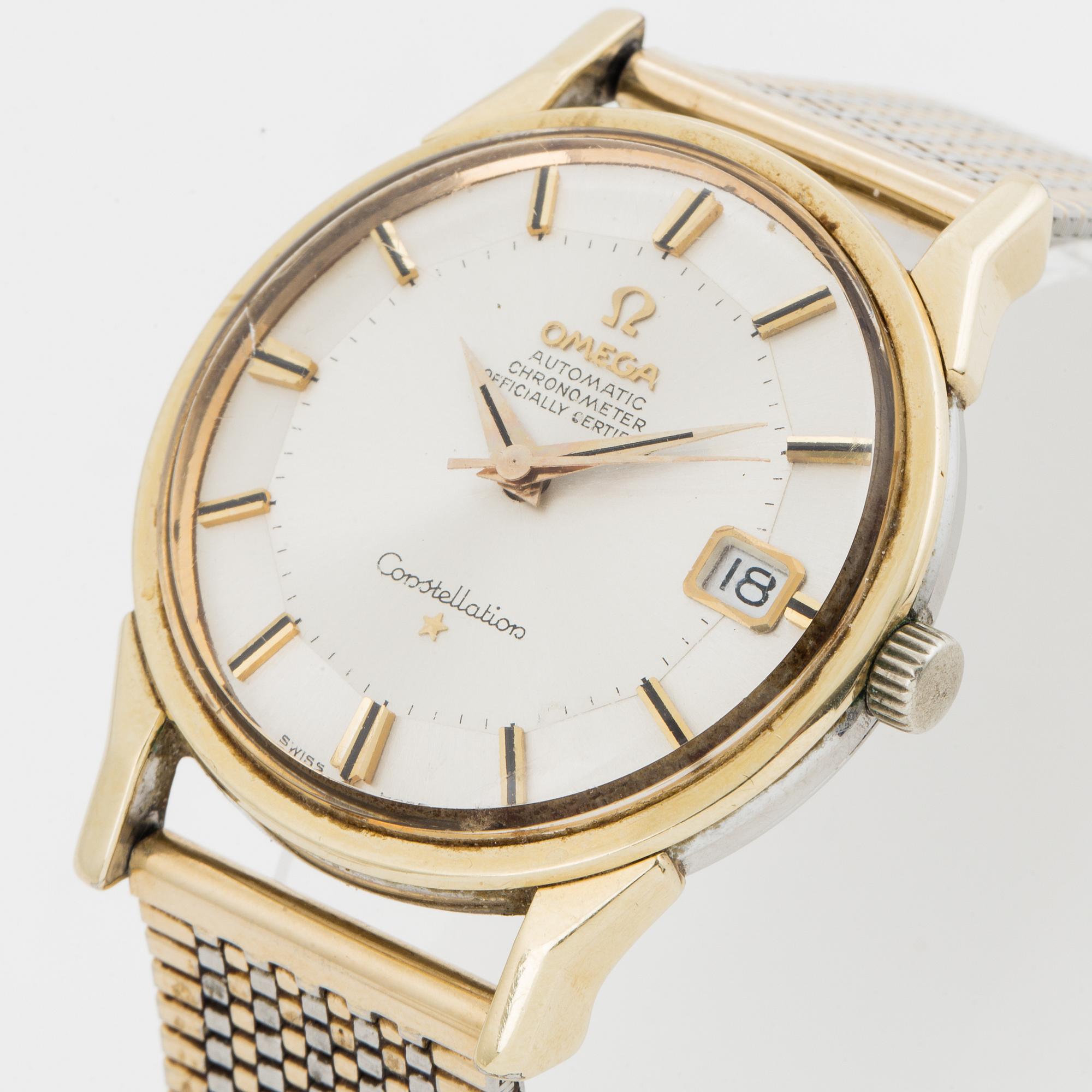 OMEGA, Constellation, Chronometer, "Pie-Pan", armbandsur, 34 mm.