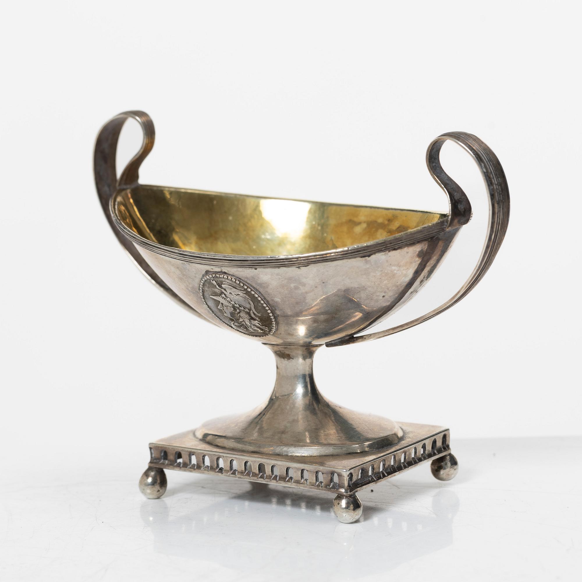 Gustaf Georg Rehnberg, saltkar, silver, sengustavianskt, Norrköping, verksam 1797-1823 (1826).