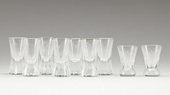 FRIMURARGLAS, glas, 7+2 st, 1900-tal.