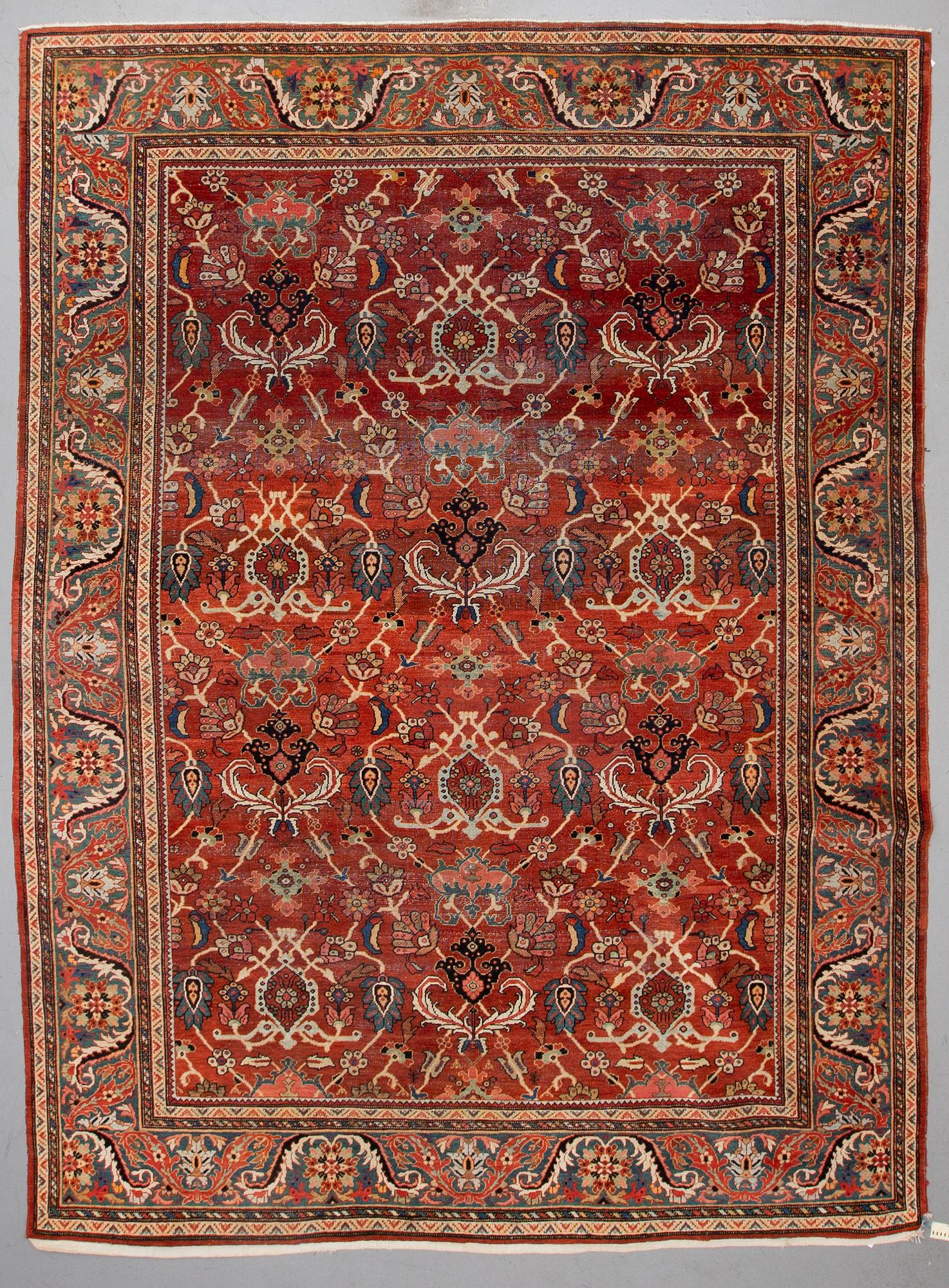 A CARPET, semi-antique Mahal, ca 338 x 247 cm.