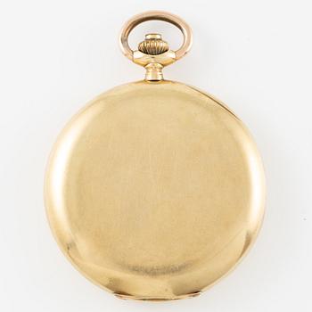 Pocket watch, 14K gold, hunter, 51 mm.