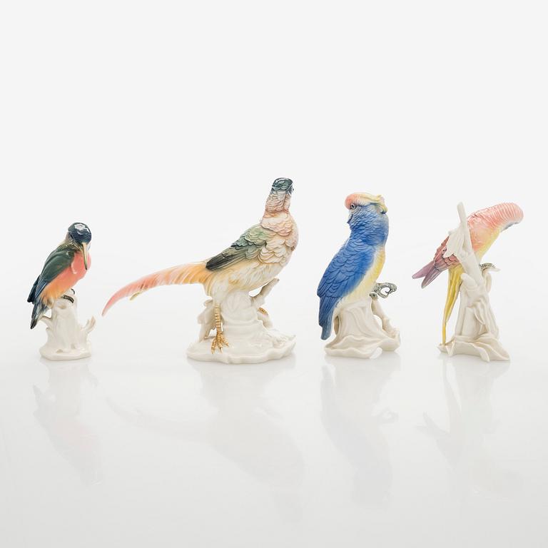 Figuriner, porslin, 4st, Karl Ens, Volksted Tyskland, 1900-tal.