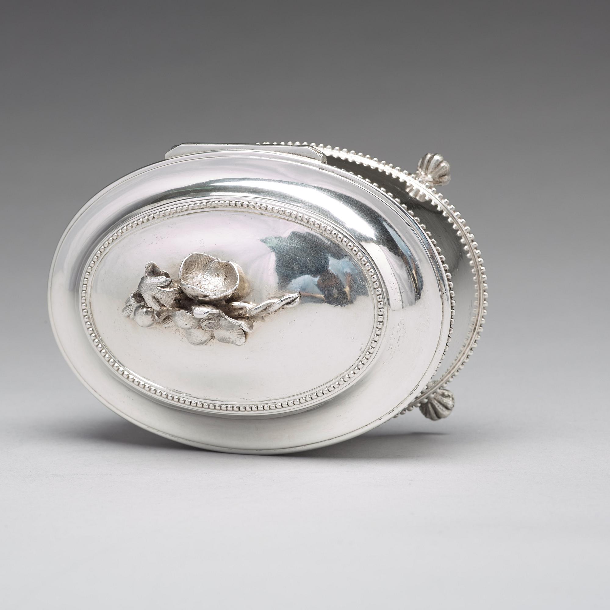 Petter Eneroth, sockerskrin, silver, Stockholm 1789. Gustavianskt.