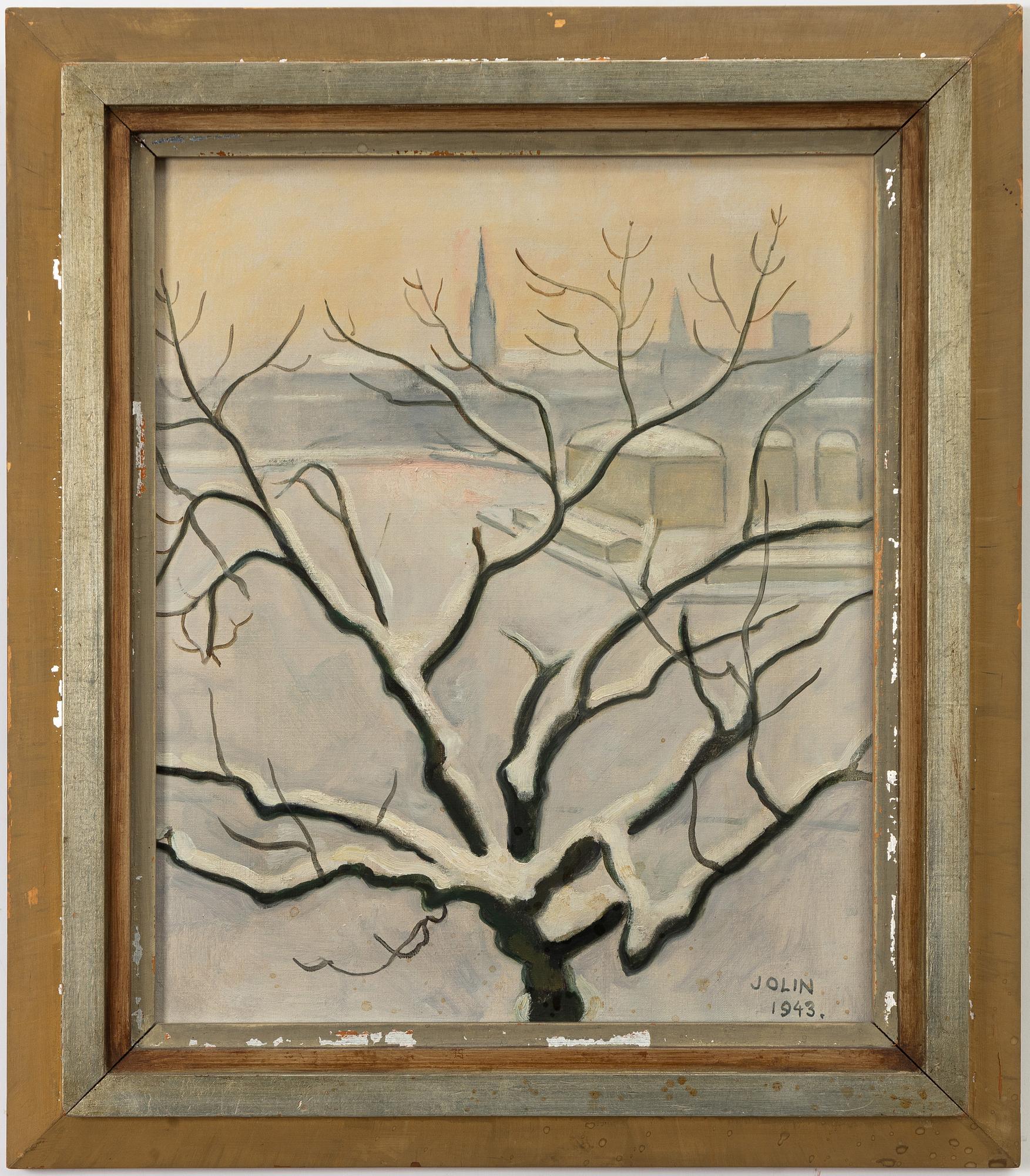Einar Jolin, Vinterbild, Stockholm.