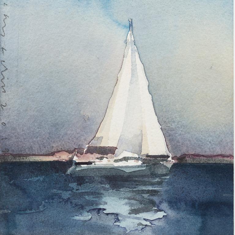 Lars Lerin, watercolour, signed and dated 2019.