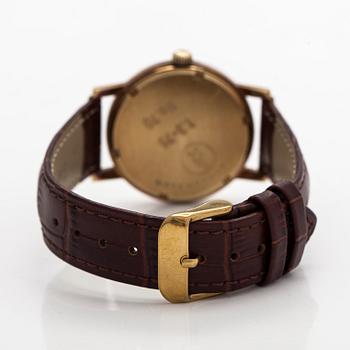 Omega, Genève, rannekello, 35 mm, 14K kultaa, manuaalinen.