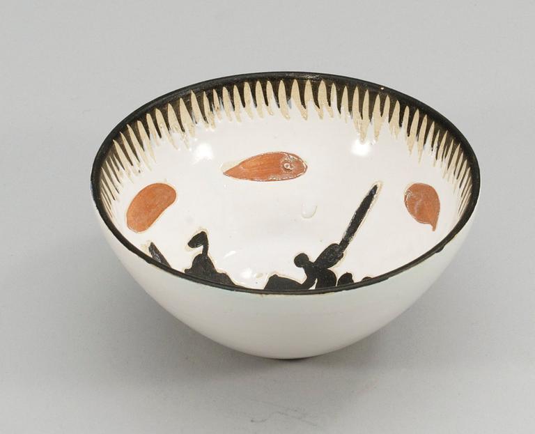 A Pablo Picasso "Picador" bowl, Madoura, Vallauris, France 1955.