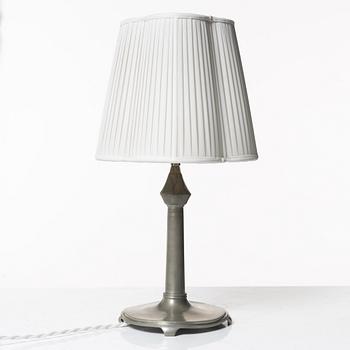 Astrid Aagesen, a pewter table lamp, Helsingborg, 1930s.