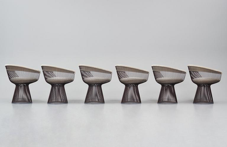 Warren Platner, stolar, sex stycken, "Platner Side Chair", Knoll International, efter 1966.