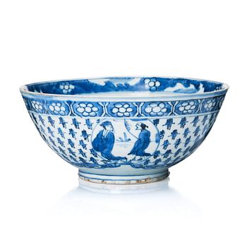 A blue and white bowl, Ming dynasty (1368-1644).