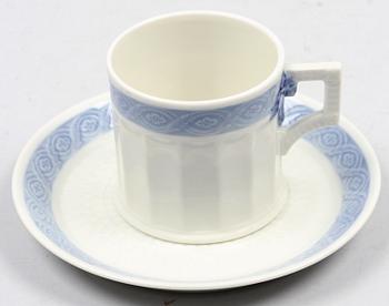 KAFFEKOPPAR, 12 st, porslin, "Blå vifte", Royal Copenhagen.