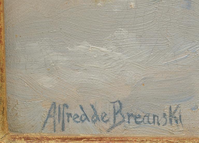 Alfred De Breanski, "WINTER IN THE FOREST NEAR PARIS".