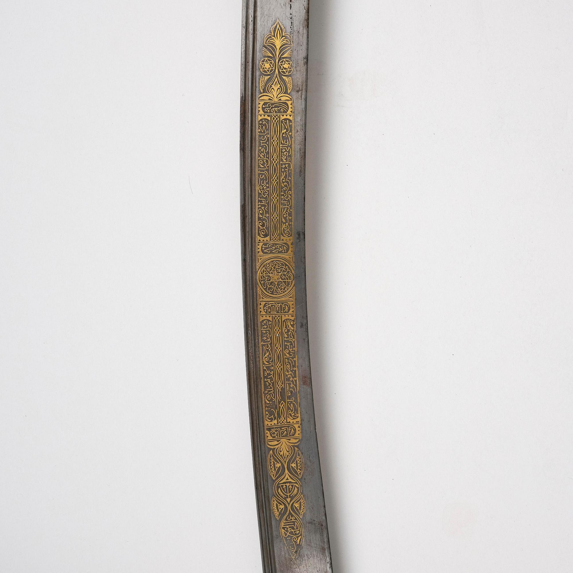 A fine large-eared walrus-hilted Yatagan, Ottoman empire probably Ioannina, Epirus.