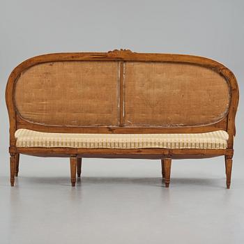 A Gustavian sofa, Stockholm, second part of the 18th century.