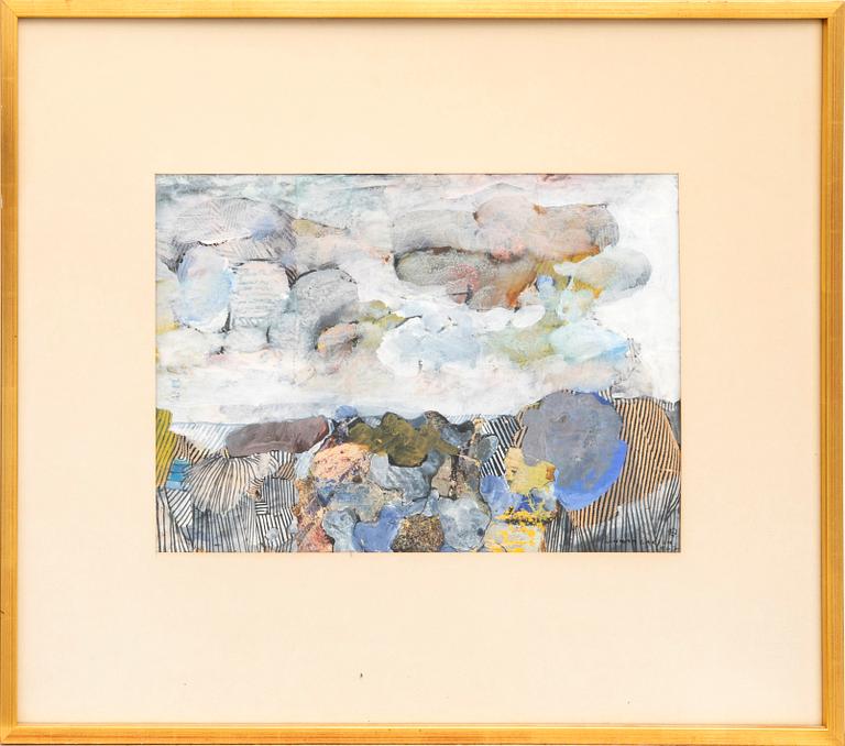 Gunnar Larson, mixed media signed and dated 1967.