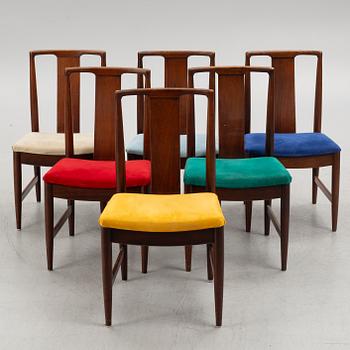 Six mid century modern dining chairs by John Stuart Inc, Grand Rapids, USA, 1950's.