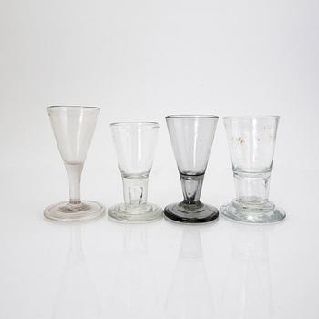 A set of four Swedish 18th/19th century glasses.