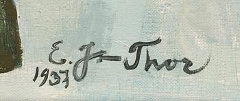 EMIL JOHANSON-THOR, oil on canvas signed and dated 37.